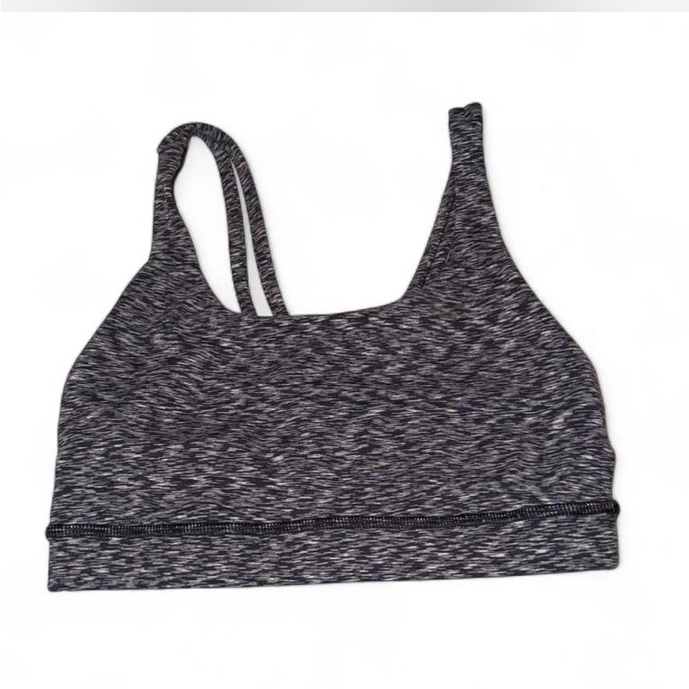 lululemon athletica Heathered Charcoal Double-Strap Sports Bra
